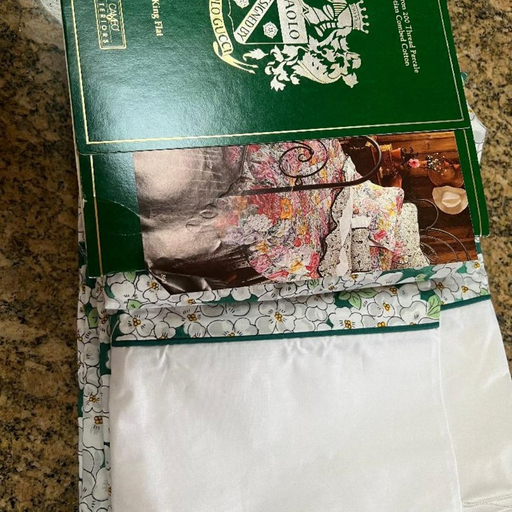 PAOLO GUCCI FLAT KING SIZE SHEET NEW